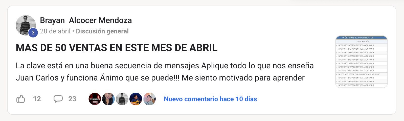 Testimonio de miembro 4